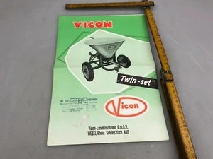 VICON Prospekt " Twin Set " Landmaschinen Alte Werbung Schlepper Oldtimer - Picture 1 of 3