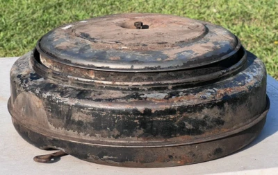 Oldsmobile Buick 1955 1956 2BBL baño de aceite filtro de aire carcasa aire acondicionado trabajo pesado 55 56 Foto 1 de 4