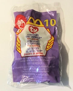 NEW 1999 McDonalds TY TEENIE BEANIE BABY #10 Stretchy Ostrich Happy Meal Toy NIP - Picture 1 of 2