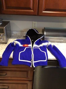 Colorado State Flag Knit Sweater Fleece Lined Zip Up  Hoodie Jacket S - Picture 1 of 2