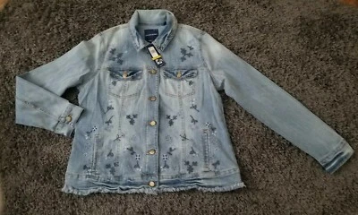 Chaqueta vaquera Missy talla M Bandolino Jean bordada ~ $65 Foto 1 de 4