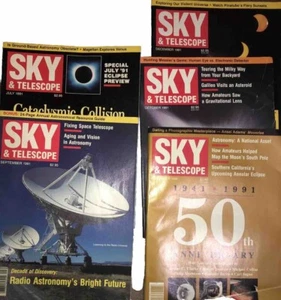 SKY & TELESCOPE 1991 MAGAZINE October 1991 July Sept Nov Oct Dec 5 Issues - Picture 1 of 2
