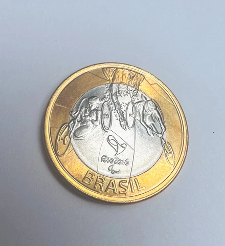 Brazil Coin XV summer Paralympic Games, Rio de Janeiro 2016 -Paratriathlon 🇧🇷 Cover