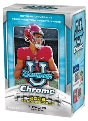 2022 Bowman University Chrome Football Blaster Box - Image 1 of 4