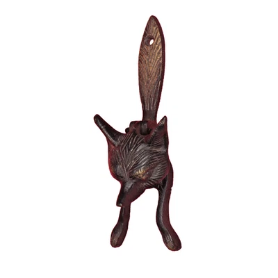 Fox Wolf Shape Small Doorbell Handmade Brass Door Knocker wall decor Figure Gift - Image 1 of 4