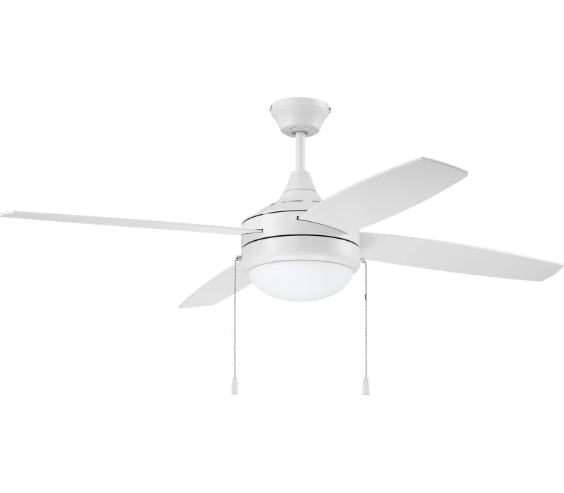 Craftmade PHA52W4 Phaze 4 Blade 52" Ceiling Fan with LED Light, White - Image 1 of 1