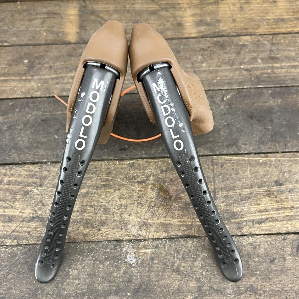 Vintage Modolo Road Bike Aero Brake Levers Pair Cane Creek Hoods Black Drilled - Image 1 of 4