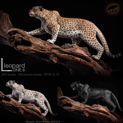 JXK 1/6 Leopardo de las Nieves Pantera Figura Modelo Animal Decoración Coleccionista Estatua Juguete Regalo Foto 1 de 4