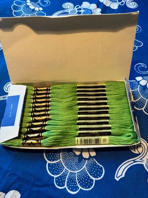 Lot of 12 DMC Embroidery Floss 703 Bright Green~DMC Mouline Special 25 - Image 1 of 2