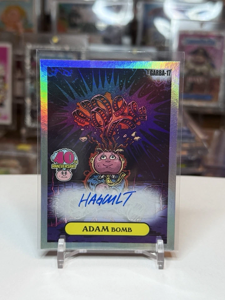 2025 Topps Worst of Garbage Pail Kids GPK 40th Homage #17 Auto Adam Bomb - Image 1 of 1