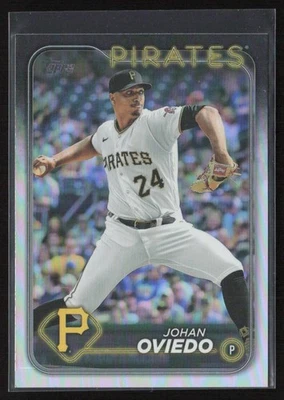 2024 Topps Rainbow Foil Johan Oviedo #65 Pittsburgh Pirates - Image 1 of 2