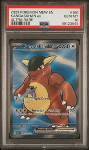 Pokemon 2023 Mew En-151 Kangaskhan Ex #190 PSA 10 - Foto 1 di 2