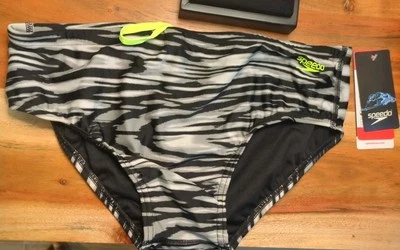 Talla 36- Speedo Hombre Negro/Blanco - Cordón Calzoncillo Pared Ondulado Foto 1 de 4