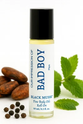 Black Musse Our Impression of BAD BOY Hombres Perfume Fino Aceite Corporal Roll-On 10 ml Foto 1 de 4