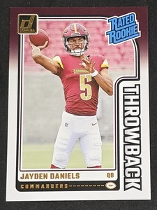 2024 Panini Donruss Jayden Daniels Rated Rookie Throwback #43 Commanders RC - Picture 1 of 2