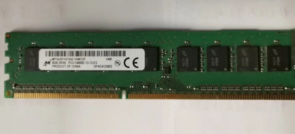 ECC SERVER MEMORIA RAM 8GB DDR3 PC3-14900E 1866MHz 1866 240 PIN 18CIP TOTALI - Immagine 1 di 1