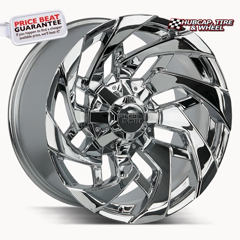 OFF ROAD MONSTER M24 CHROME - 22X12 - 6x135 BP, NEG 44MM Offset (1 Wheel) - Image 1 of 1