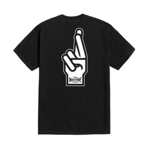Camiseta negra Loser Machine Good Luck Fingers Stock para hombre - Imagen 1 de 2