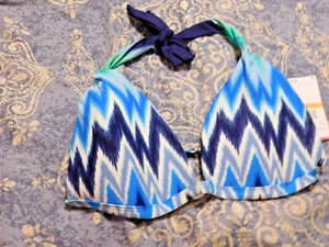 VINCE CAMUTO, NWT, Size S, BIKINI TOP in BLUES  - Picture 1 of 2