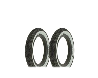 F&R Original Lowrider Bicycle "Logo" TIRE 12" 1/2 X 2 1/4" BLACK/WHITE (2) TIRE
