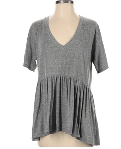 Truly Madly Deeply Urban Outfitters Damen grau Kurzarm Schößchen T-Shirt Gr. XS - Bild 1 von 9