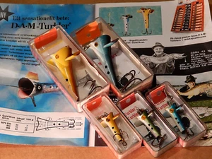 1969 German Vintage DAM Turbler 7g/3cm & 25g/6cm sonic lures-used/excellent+ - Picture 1 of 6