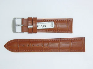 FLUCO Genuine Cowhide Leather Correa de Reloj 22 mm Brown Cognac "Imola" - Imagen 1 de 3