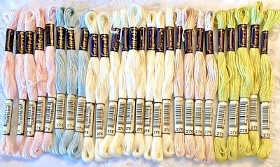 Anchor Mouline 8M Sticktwist Embroidery Floss Lot of 26 Asst Colors Series 270's - Image 1 of 4