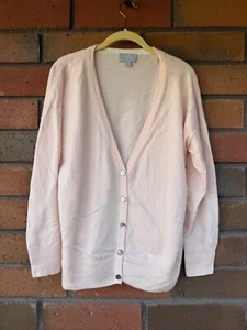 Pure Collection Strickjacke Damen Gr. 18 Rosa Wolle Kaschmir Mischung Perlen Knopf - Bild 1 von 18