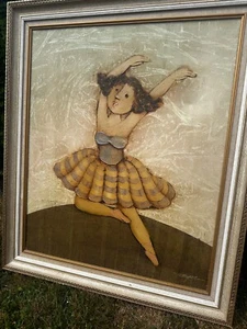 Vtg Joyce J. Roybal Signed Large Original Painting Oil On Canvas Framed - Picture 1 of 10