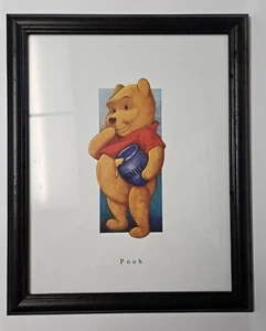 Winnie Puuh Holz gerahmter Druck 16" x 13" Kinderzimmer Dekor Kinderzimmer - Bild 1 von 4