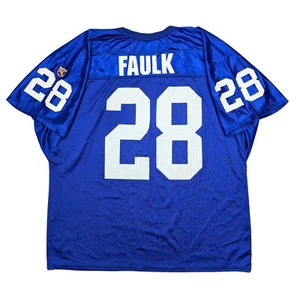Vintage Wilson Marshall Faulk #28 Jersey Indianapolis Colts Blue XXL Made in USA - Picture 1 of 7