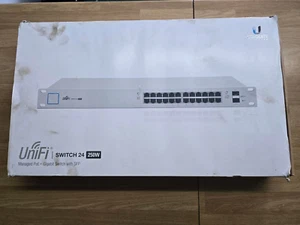 Ubiquiti Unifi US-24-250W managed PoE + Gigabit Switch with SPF in box inc VAT - Picture 1 of 9