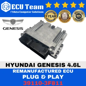 Hyundai Genesis 4.6L ECU Remanufactured Engine Control Unit 09-14 V8 39110-3F811 - Picture 1 of 9