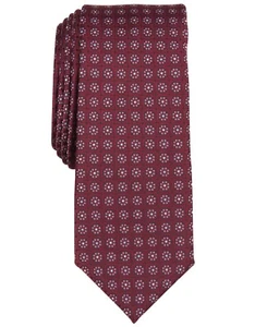 Bar III Mens Tie Neat Skinny Necktie Burgundy - Picture 1 of 1