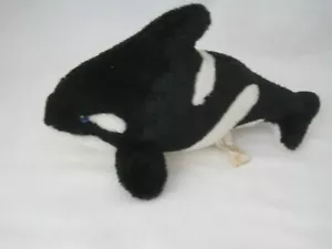 Alaska Souvenir Black/White 10" Plush Orca-Killer Whale Toy #9547/NEED SURGERY $ - Bild 1 von 6