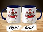 Scottish Clan Menzies Crest Mug, Red and White Heraldry Coffee Cup