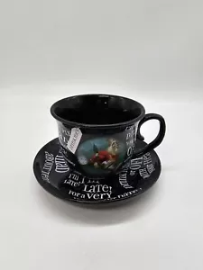 Disney Alice In Wonderland Tea Coffee Cup And Saucer Mad Hatter Rabbit 8oz - Picture 1 of 10