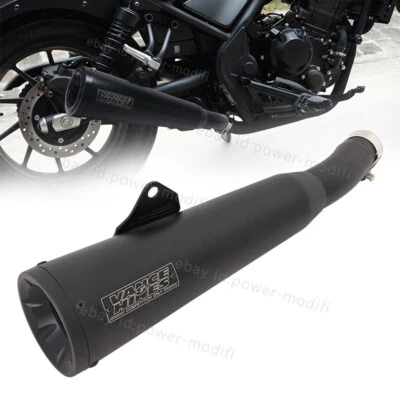 Silenciadores puntas de escape negros deslizables para Honda Rebel 500 CM500 CM300 2017-2025 Foto 1 de 4