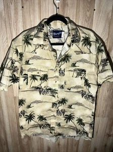 Vintage Wrangler Western Shirts Men’s L Horses Palm Tree Print S/S Button Up - Picture 1 of 8