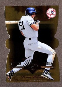 1997 Leaf Fractal Matrix Gold Y-Axis Die Cut #111 Bernie Williams