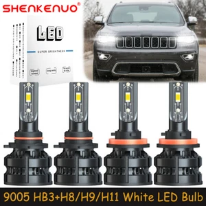 For Jeep Grand Cherokee 2013-2017 9005+H11 LED Headlights Bulbs High Low Beam Z8 - Picture 1 of 18