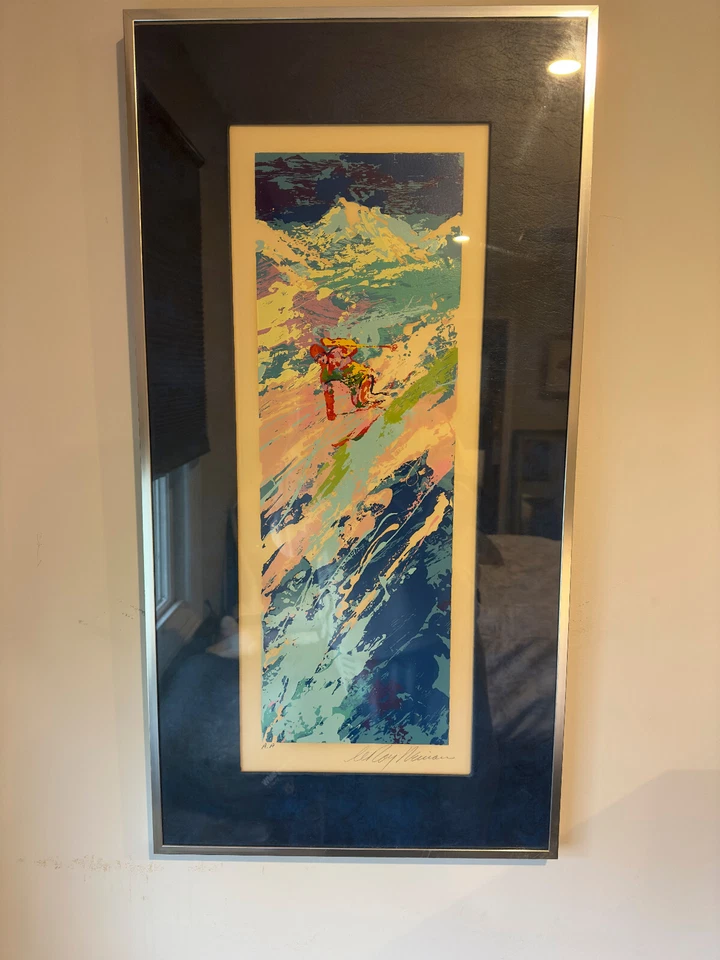 leroy neiman "downhill skiier" - Image 1 of 3