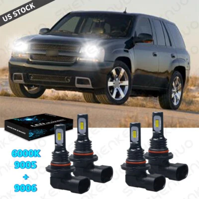 LED Headlights Bulbs For Chevy Trailblazer 2002-2009 Low & High Beam Combo Kit - Image 1 of 4