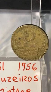 BRASILIEN 1956 - 2 CRUZEIROS - NIEDRIGE POSTAUFLAGE - KM # 559 R - Bild 1 von 3