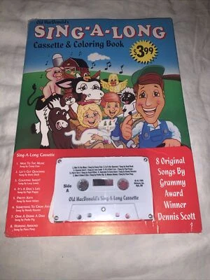 Metacom Sing-a-Long Cassette Coloring Book Old MacDonald 1994 Vintage SEALED - Image 1 of 2