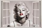 Marilyn Monroe Red Lips 3D Window View Decal WALL STICKER Decor Art Mural H81