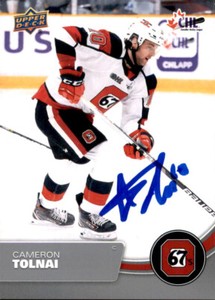 Cameron Tolnai Signed Autographed 21/22 Upper Deck CHL card #283 Ottawa 67's