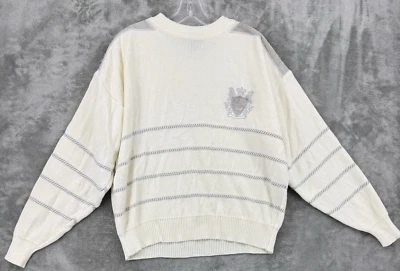 Suéter De Colección Z Cavaricci Para Hombres Mediano Preppy Patinador Años 90 Y2K Pullover Cuello Redondo Foto 1 de 4