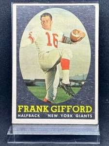 Frank Gifford 1958 Topps - Halfback New York Giants No# 75 Vintage - Picture 1 of 2